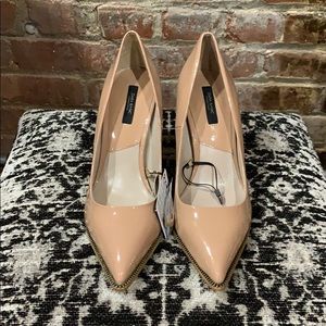 NEW Zara Nude Court Zip Shoe